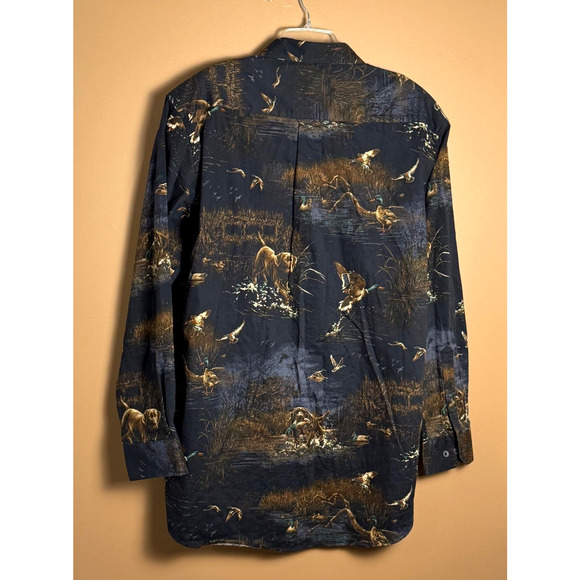 RedHead Long Sleeve Mens Button Down Shirt Size XLT Tall Hunting Dog Cotton - Picture 2 of 7